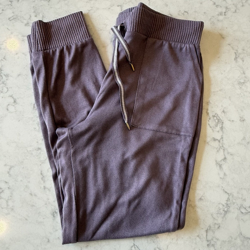 Honeydew Joggers Women's M Pajama Pants Lilac Lavender Sweater Knit Pockets